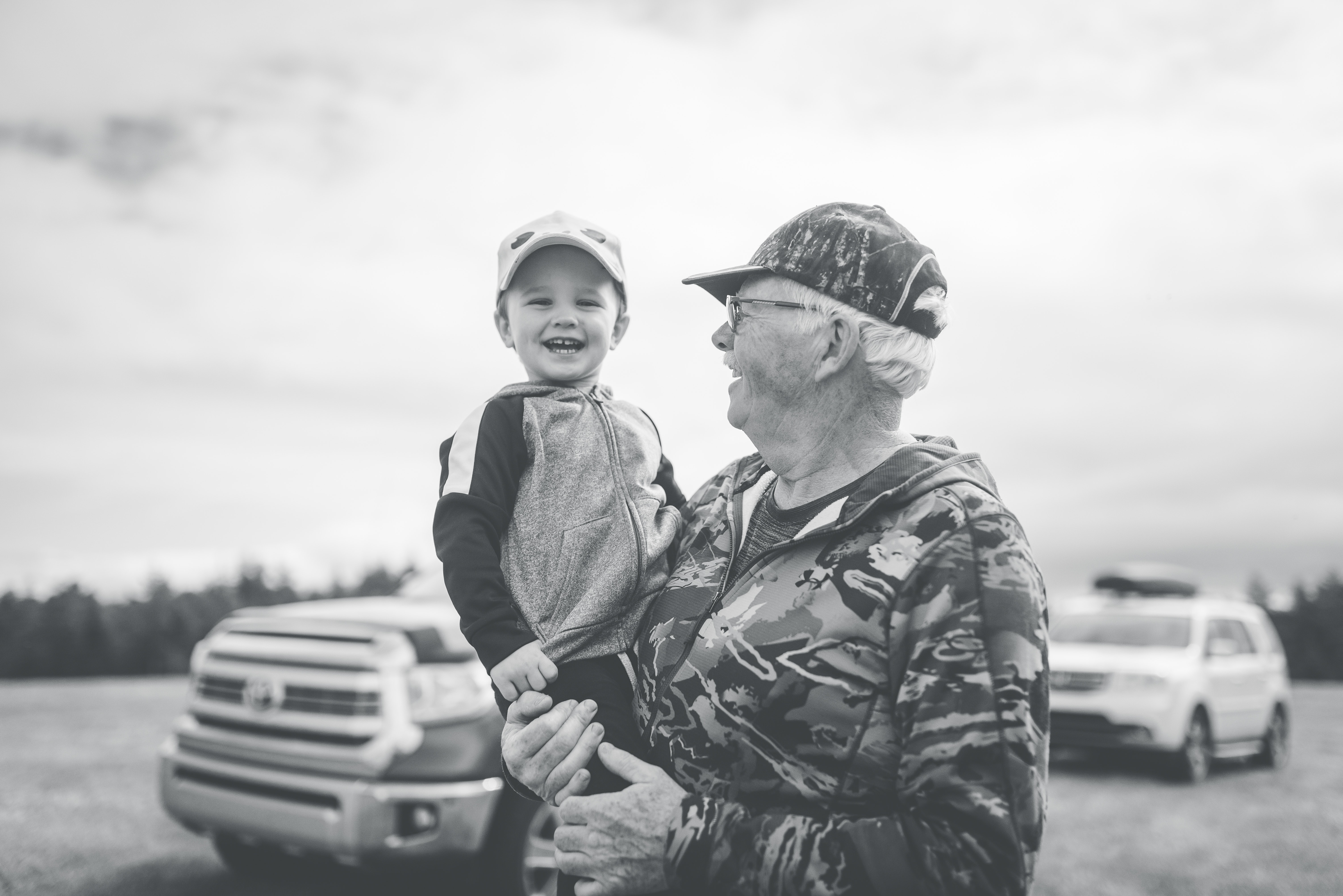 Grandfather with grandson